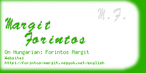 margit forintos business card